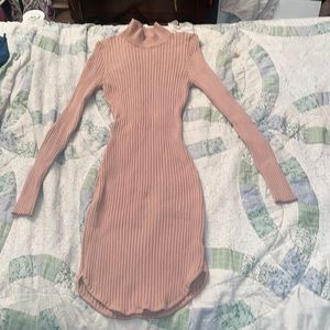 Large Ribbed HERA Turtle Neck MIDI Sweater Dress
